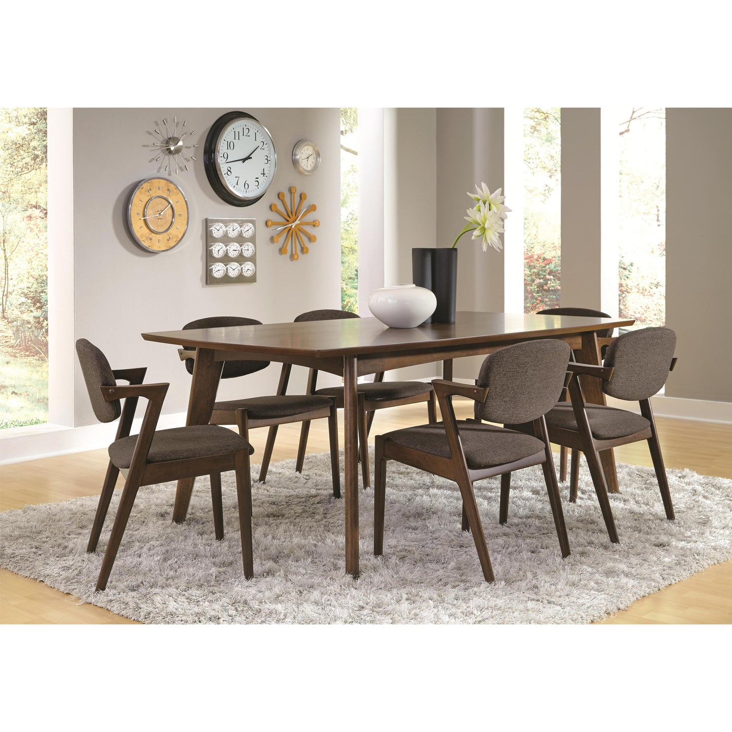 Coaster Furniture Malone 105351 Rectangular 78-inch Wood Dining Table - Dark Walnut IMAGE 4