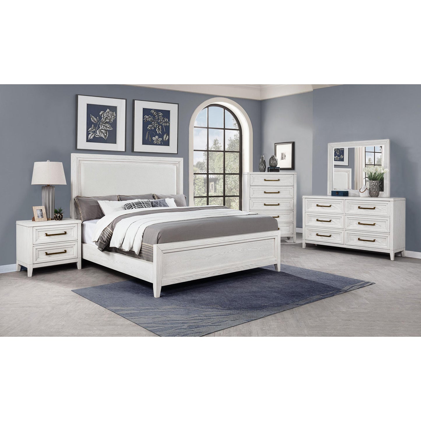 Coaster Furniture Marielle 224841Q-S5 7 pc Queen Upholstered Bedroom Set IMAGE 1