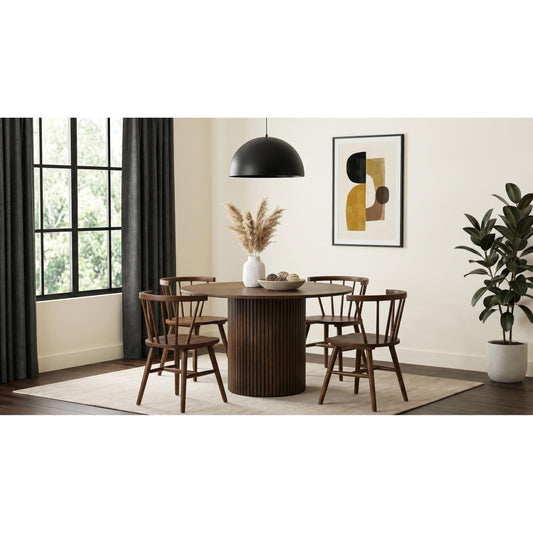 Coaster Furniture Hamlyn 193930WAL-S5F 5 pc Dining Set IMAGE 1