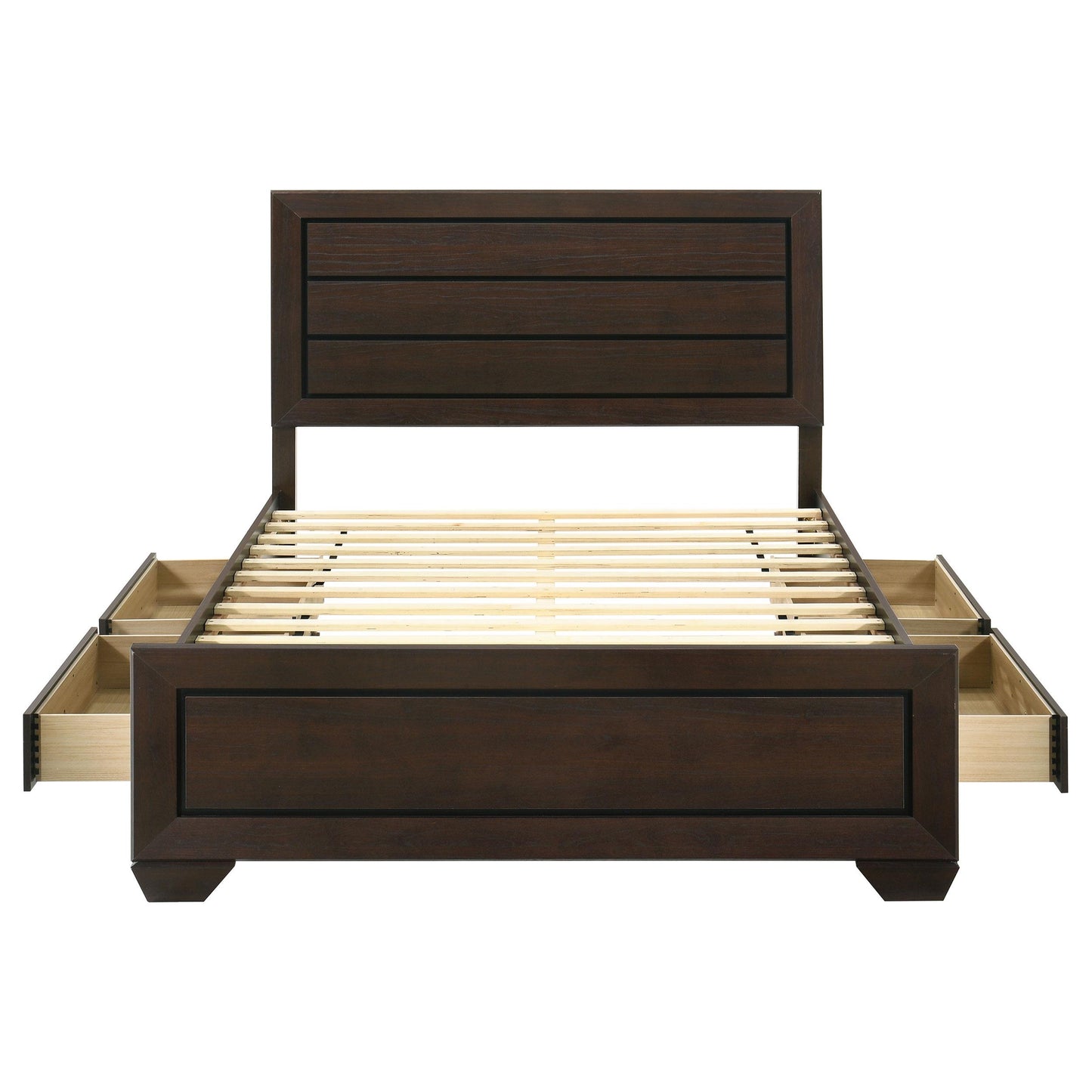 Coaster Furniture Kauffman 204390Q Wood Queen Storage Panel Bed - Dark Cocoa IMAGE 6