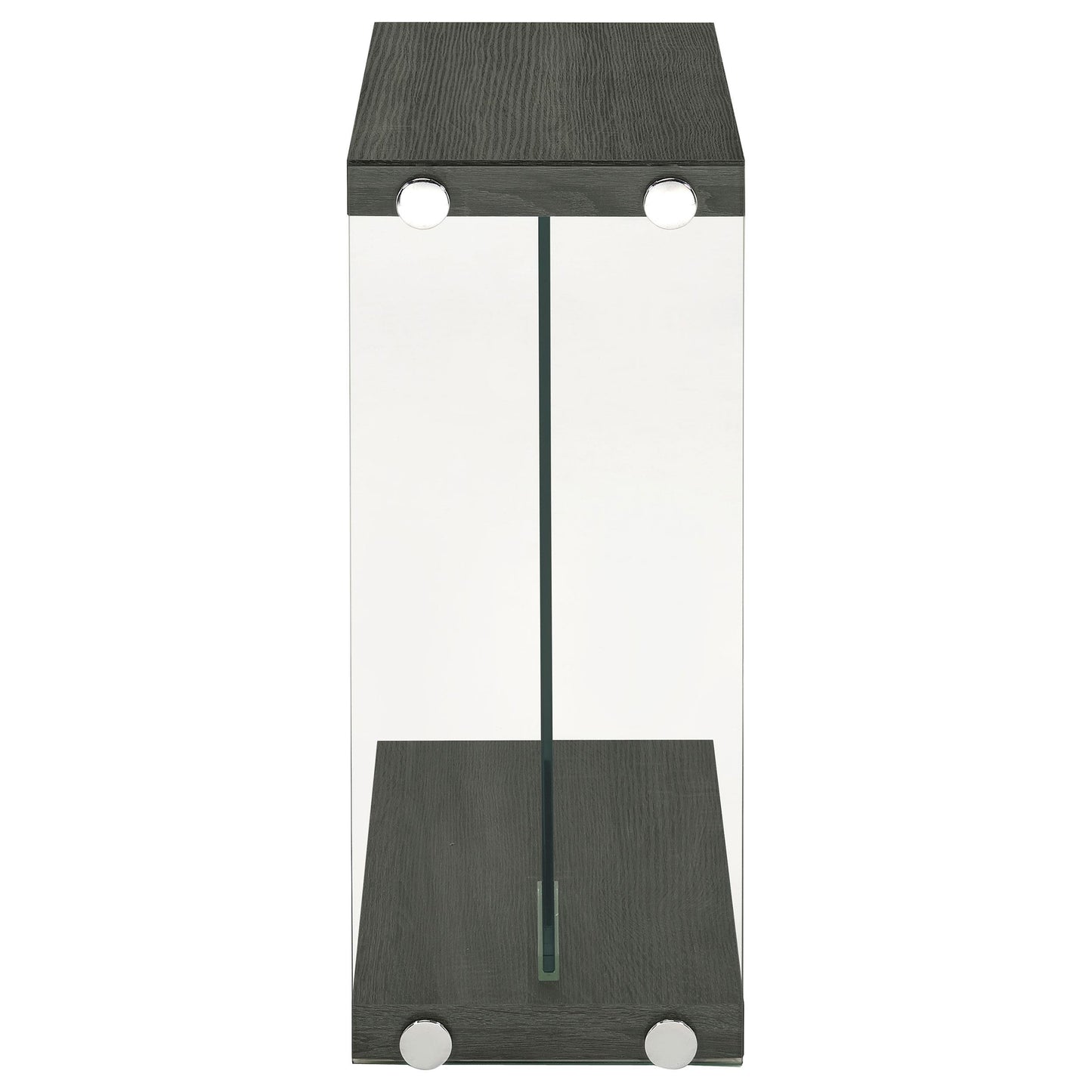 Coaster Furniture Colby 902916 Engineered Wood C-Shaped Side Table - Weathered Grey IMAGE 2
