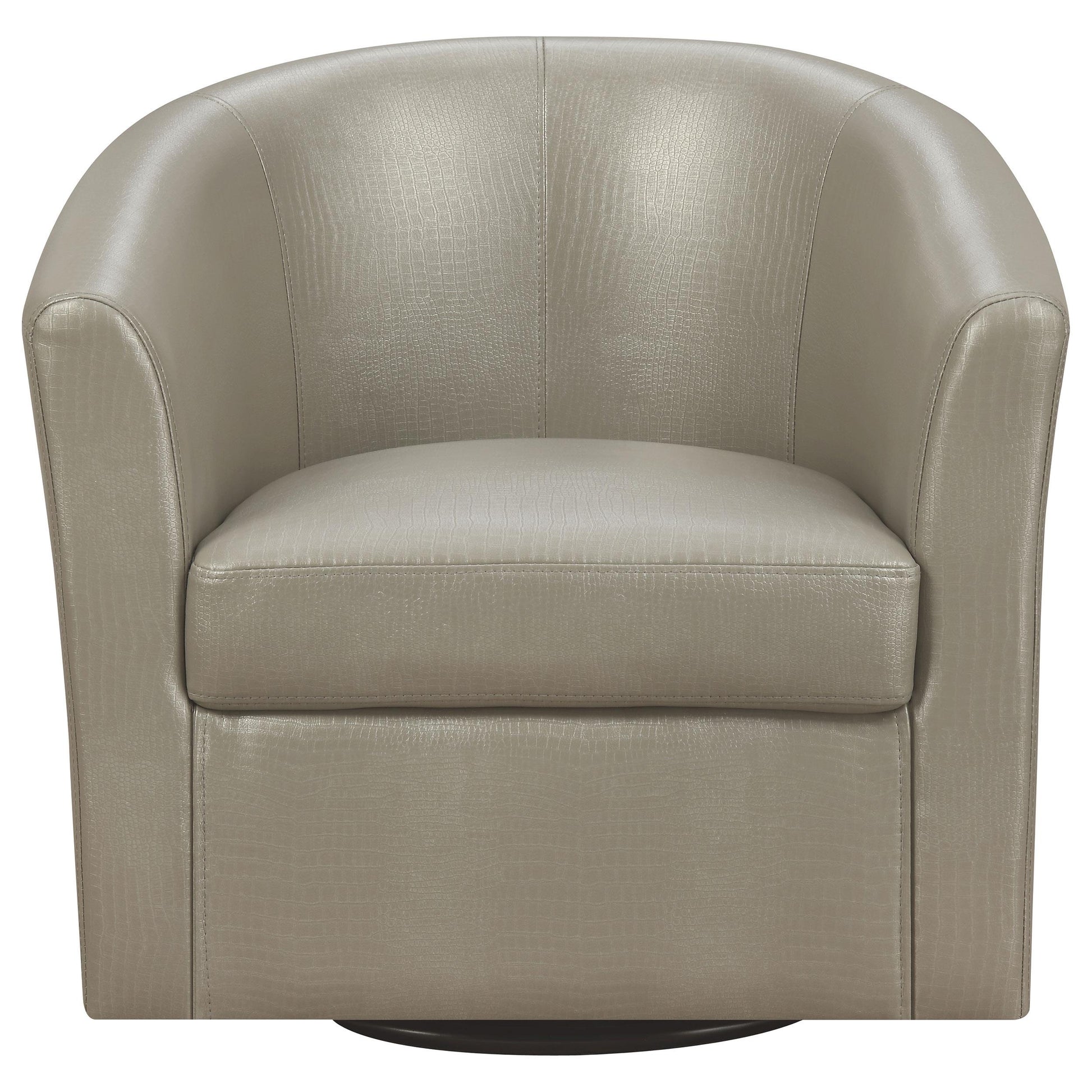 Coaster Furniture Turner 902726 Upholstered Barrel Back Swivel Chair - Champagne IMAGE 2