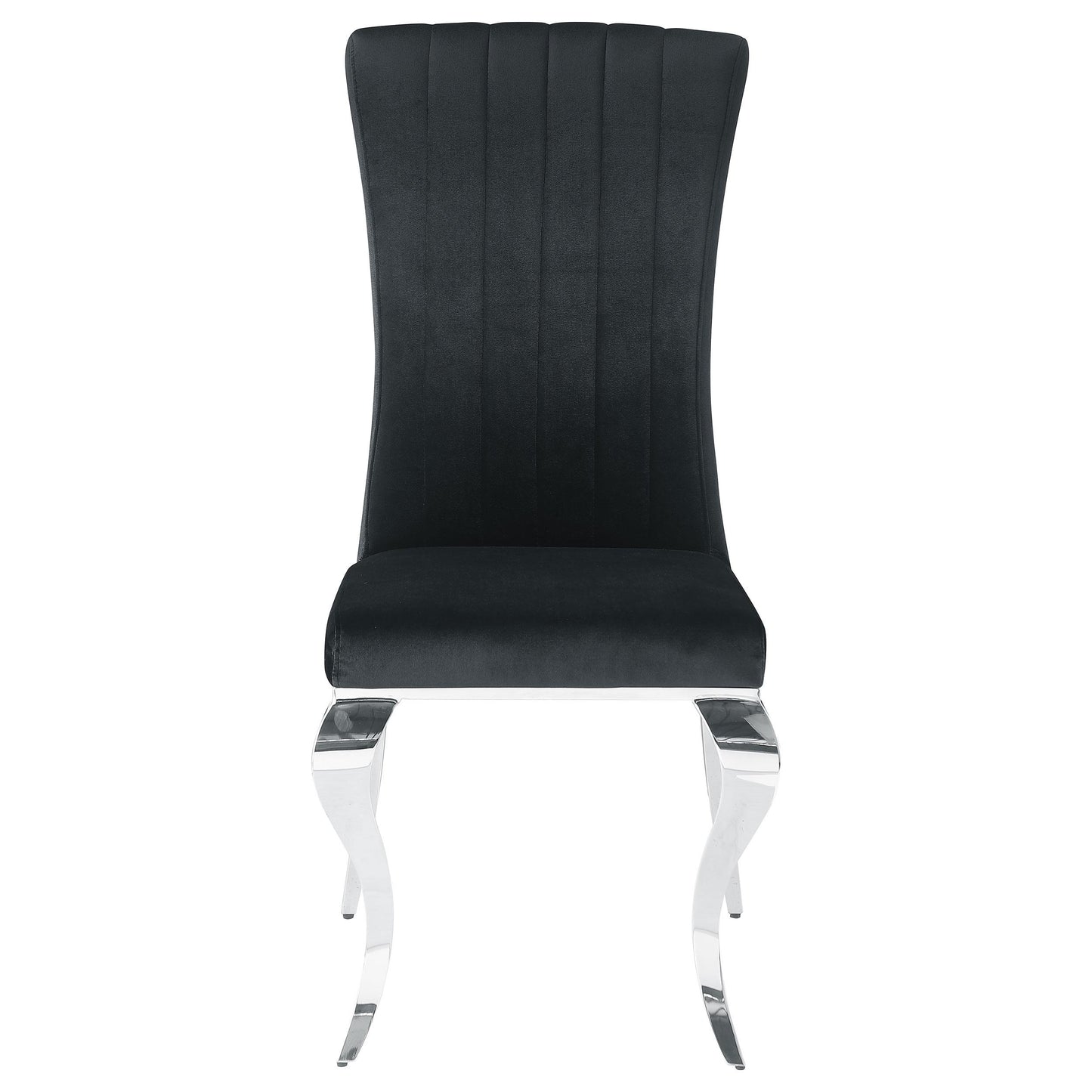 Coaster Furniture Betty 105072 Velvet Upholstered Dining Side Chair - Black (Set of 4) IMAGE 2