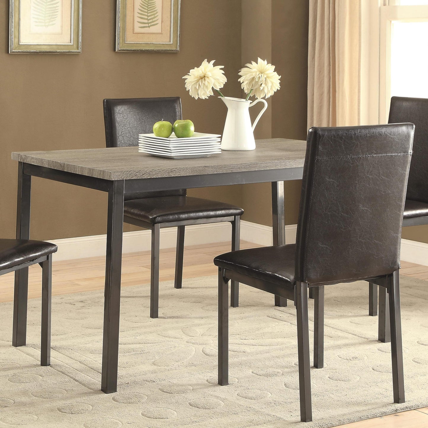 Coaster Furniture Garza 100611 Rectangular 48-inch Composite Wood Dining Table - Grey IMAGE 1