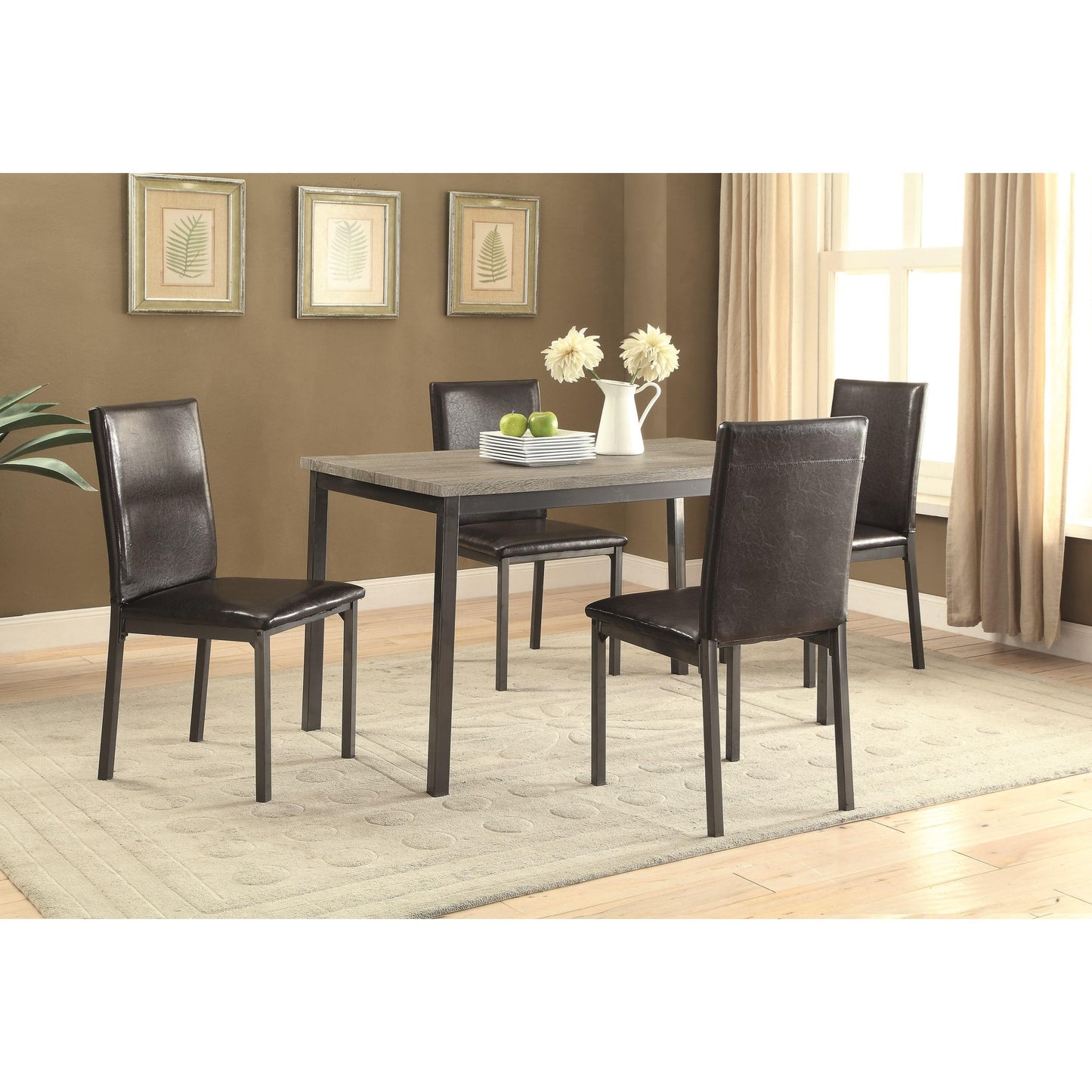 Coaster Furniture Garza 100611 Rectangular 48-inch Composite Wood Dining Table - Grey IMAGE 2