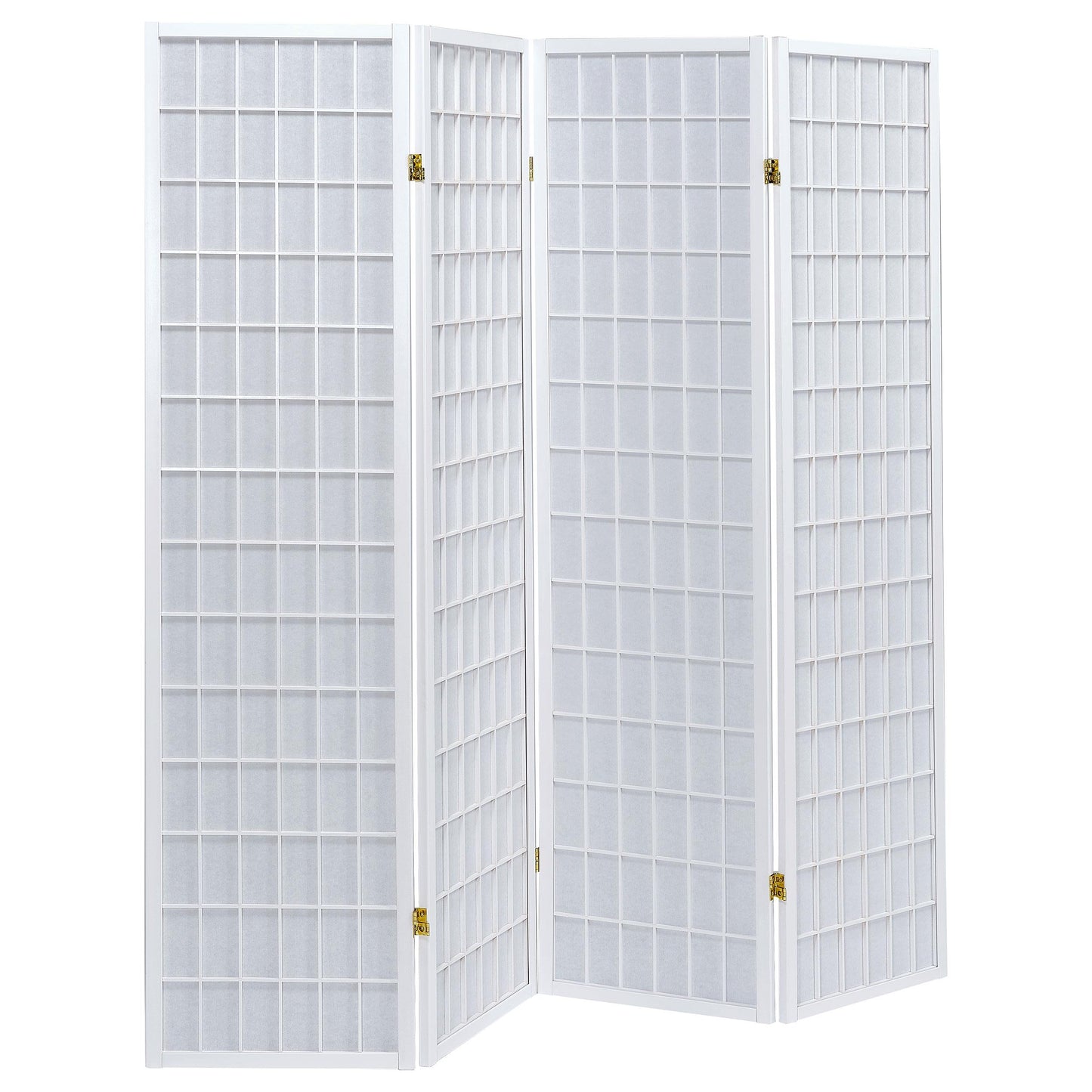 Coaster Furniture Roberto 902626 4-Panel Room Divider Folding Shoji Screen - White IMAGE 1