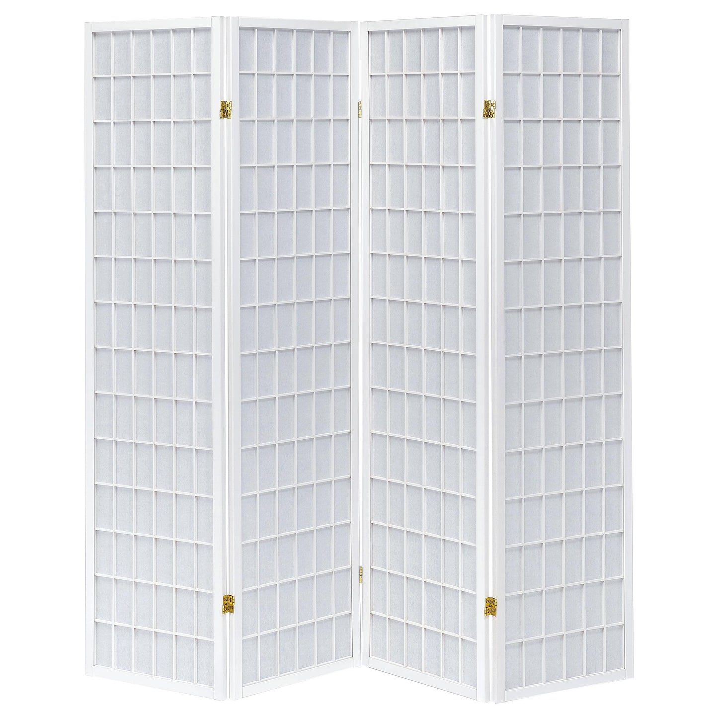 Coaster Furniture Roberto 902626 4-Panel Room Divider Folding Shoji Screen - White IMAGE 2