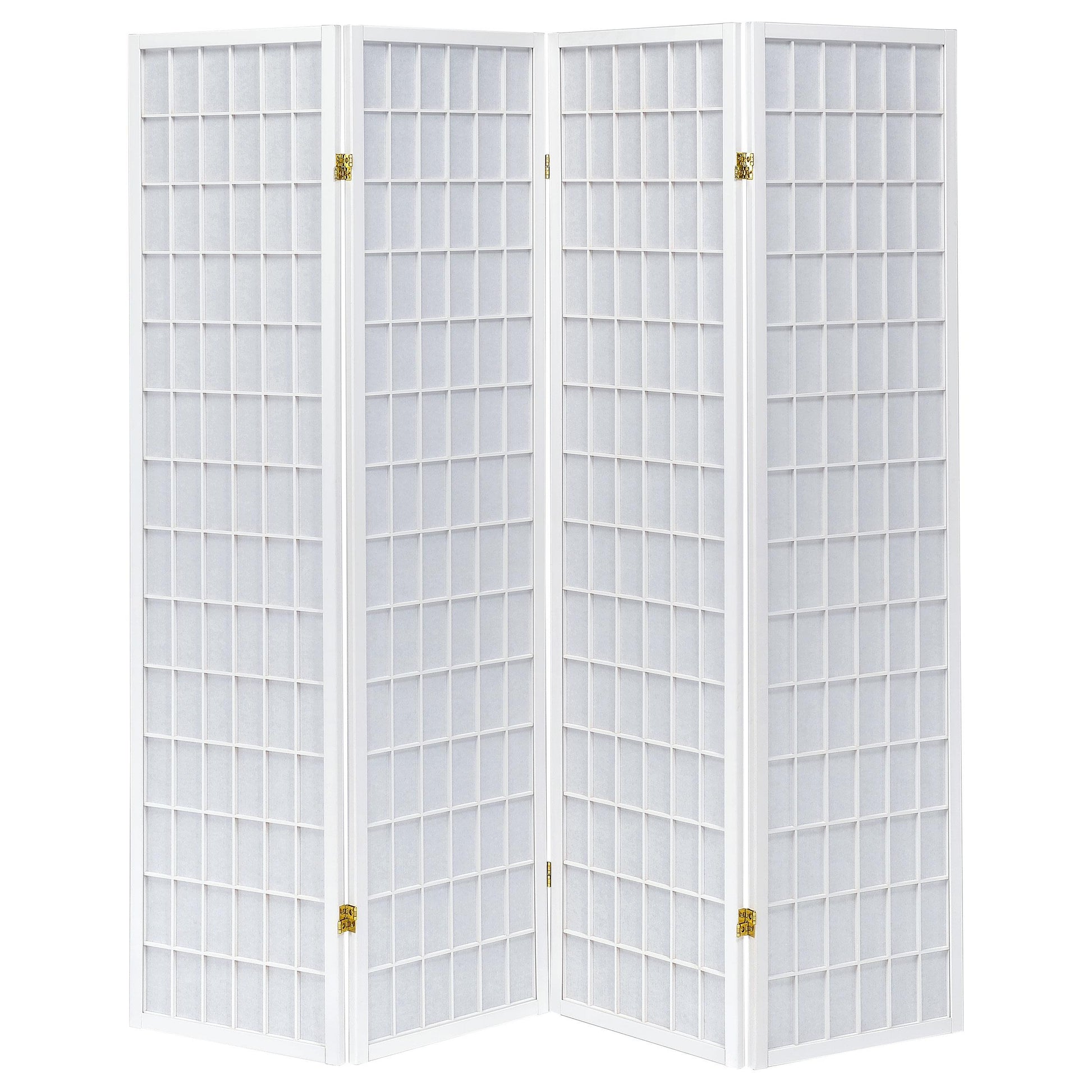 Coaster Furniture Roberto 902626 4-Panel Room Divider Folding Shoji Screen - White IMAGE 2