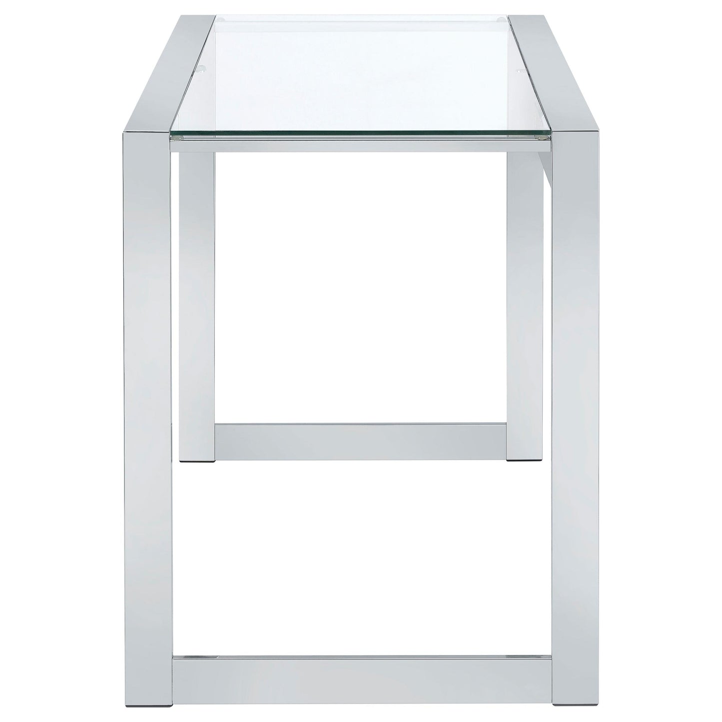 Coaster Furniture Hartford 800746 47-inch Glass Top Writing Desk - Chrome IMAGE 4
