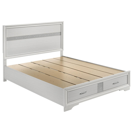 Coaster Furniture Miranda 205111Q 51-inch Wood Queen Storage Panel Bed - White IMAGE 1
