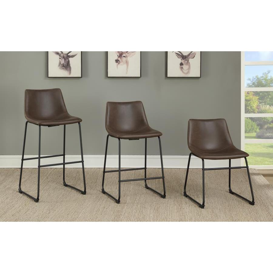 Coaster Furniture Michelle 102536 Upholstered Bar Chair - Brown (Set of 2) IMAGE 8