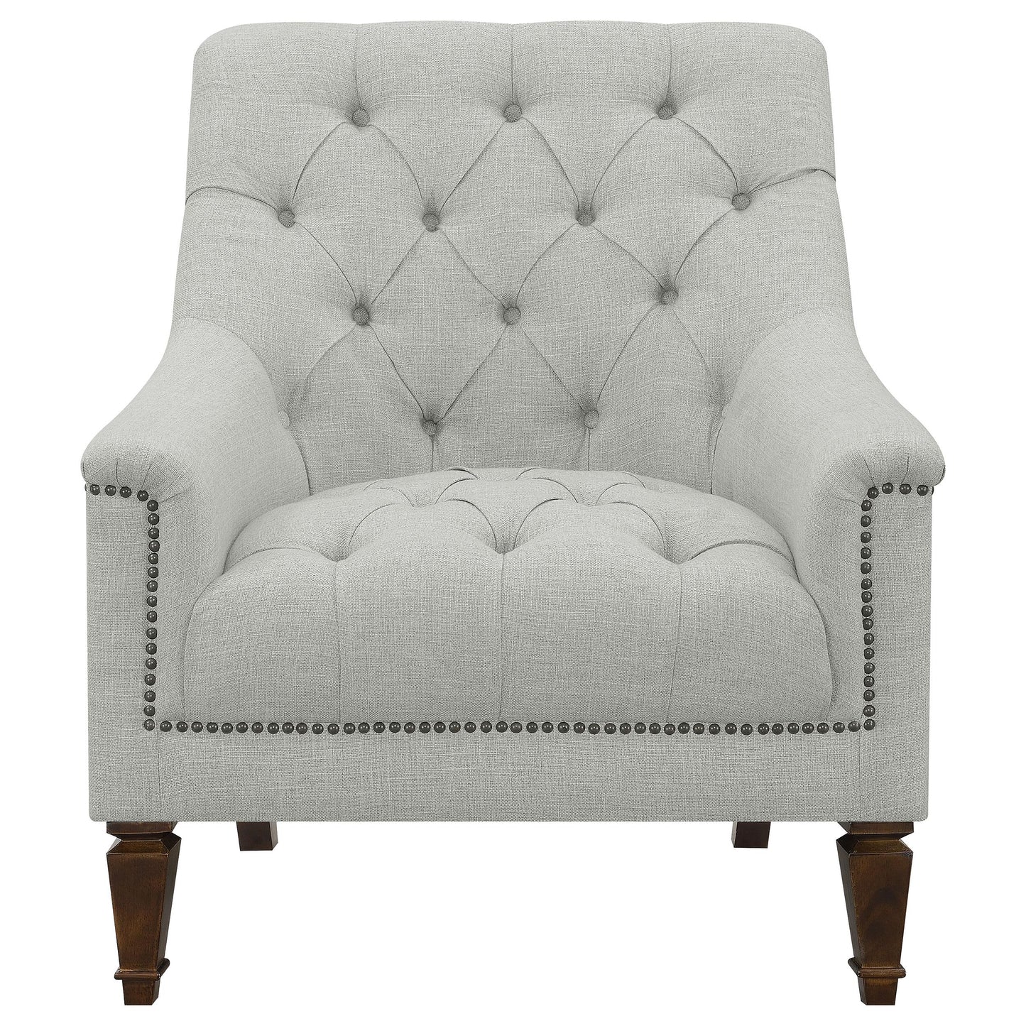 Coaster Furniture Avonlea 505643 Fabric Upholstered Sloped Arm Chair - Grey Fabric IMAGE 2