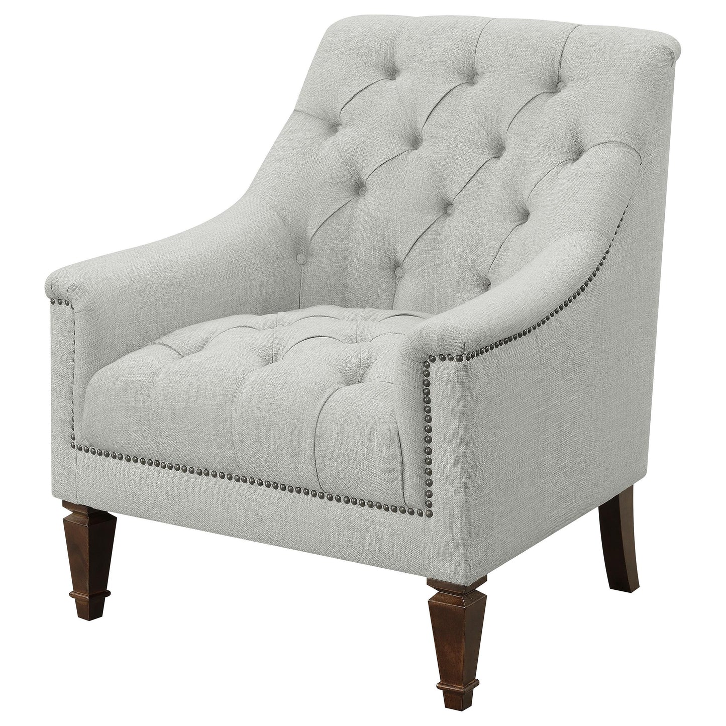 Coaster Furniture Avonlea 505643 Fabric Upholstered Sloped Arm Chair - Grey Fabric IMAGE 3
