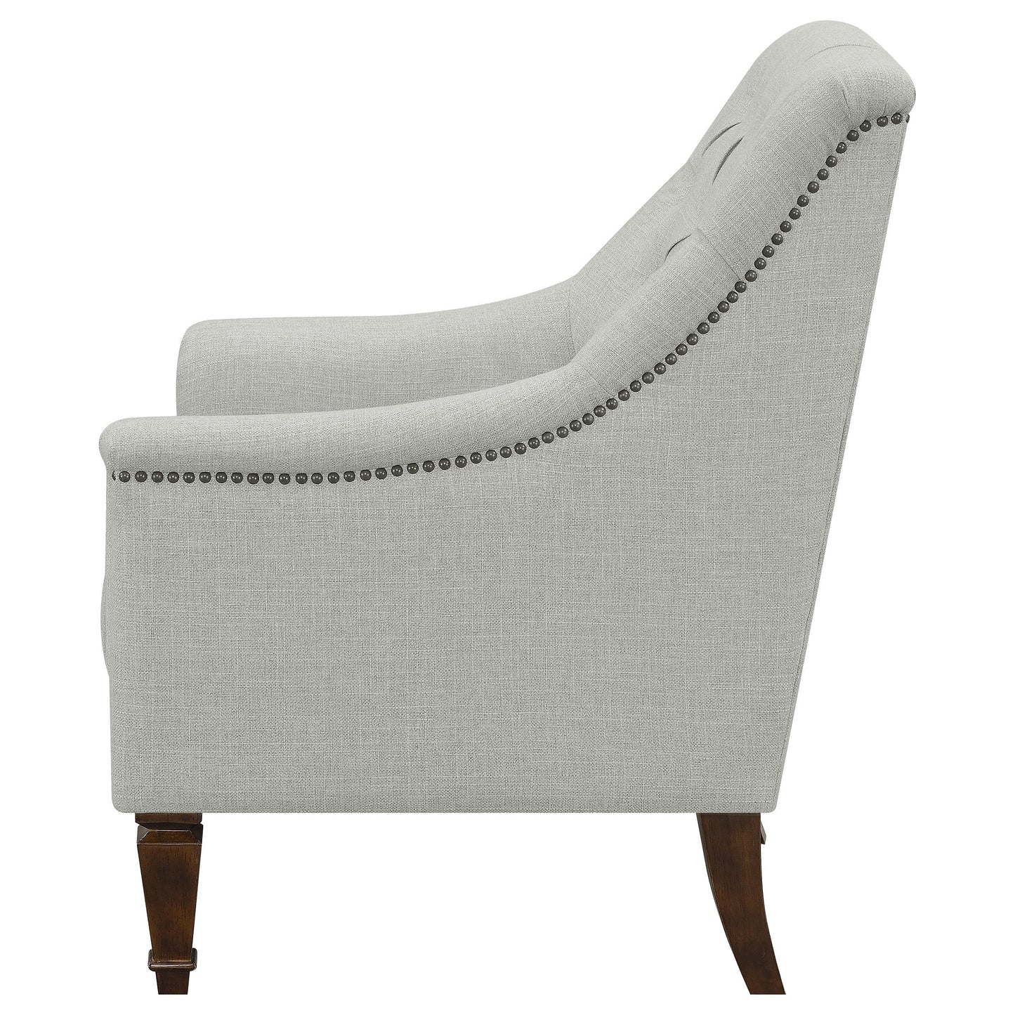 Coaster Furniture Avonlea 505643 Fabric Upholstered Sloped Arm Chair - Grey Fabric IMAGE 4