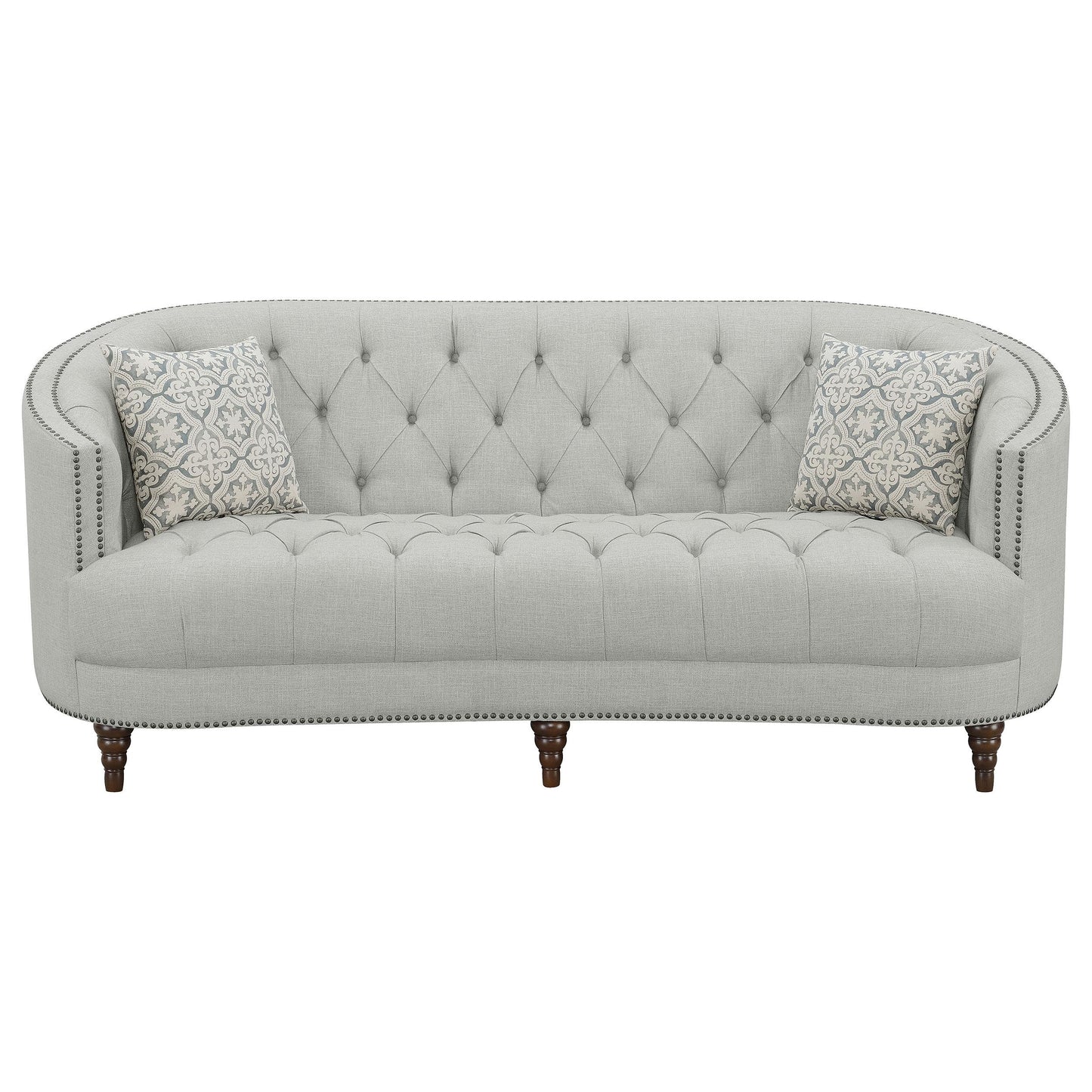 Coaster Furniture Avonlea 505641 Upholstered Sloped Arm Sofa - Grey Fabric IMAGE 2