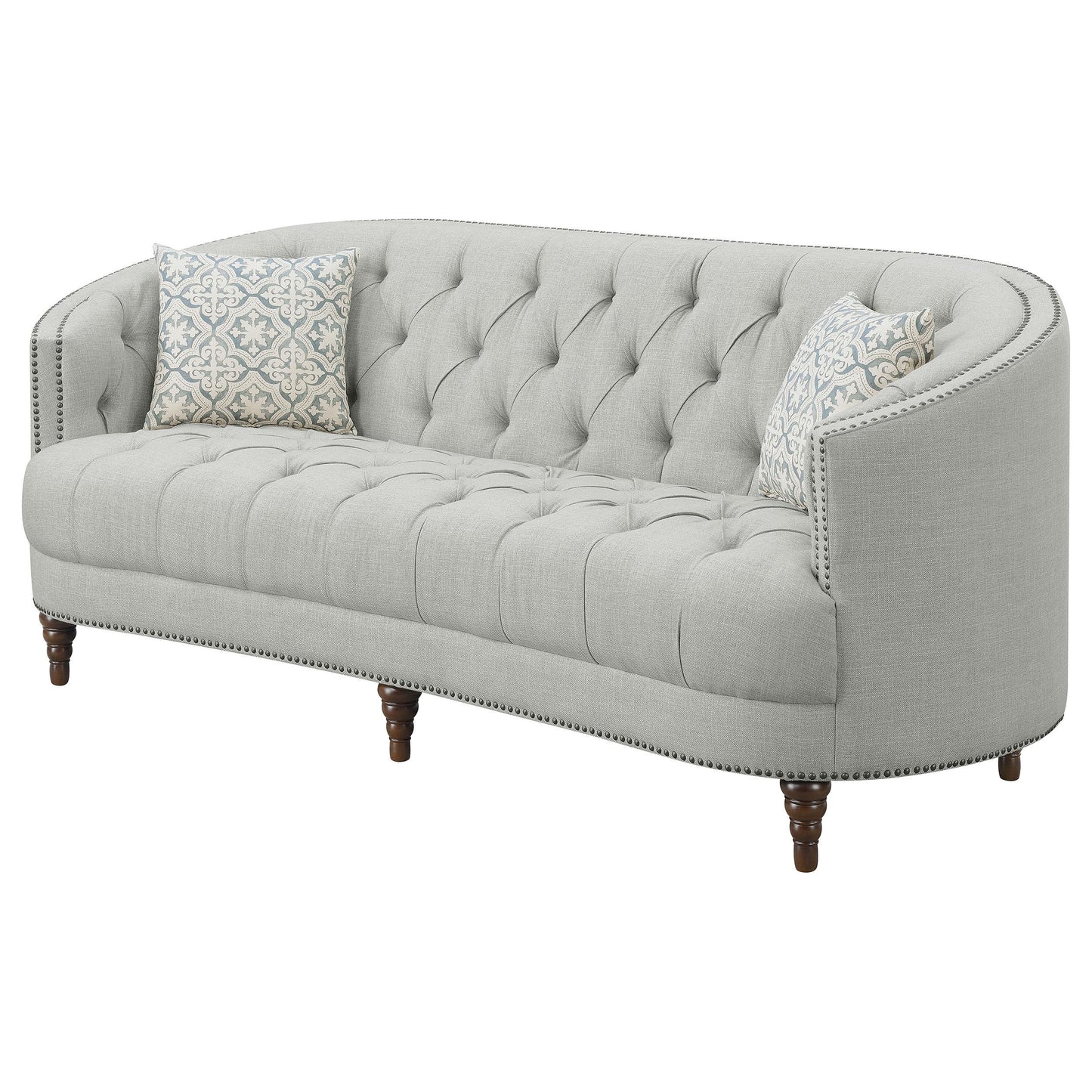 Coaster Furniture Avonlea 505641 Upholstered Sloped Arm Sofa - Grey Fabric IMAGE 3