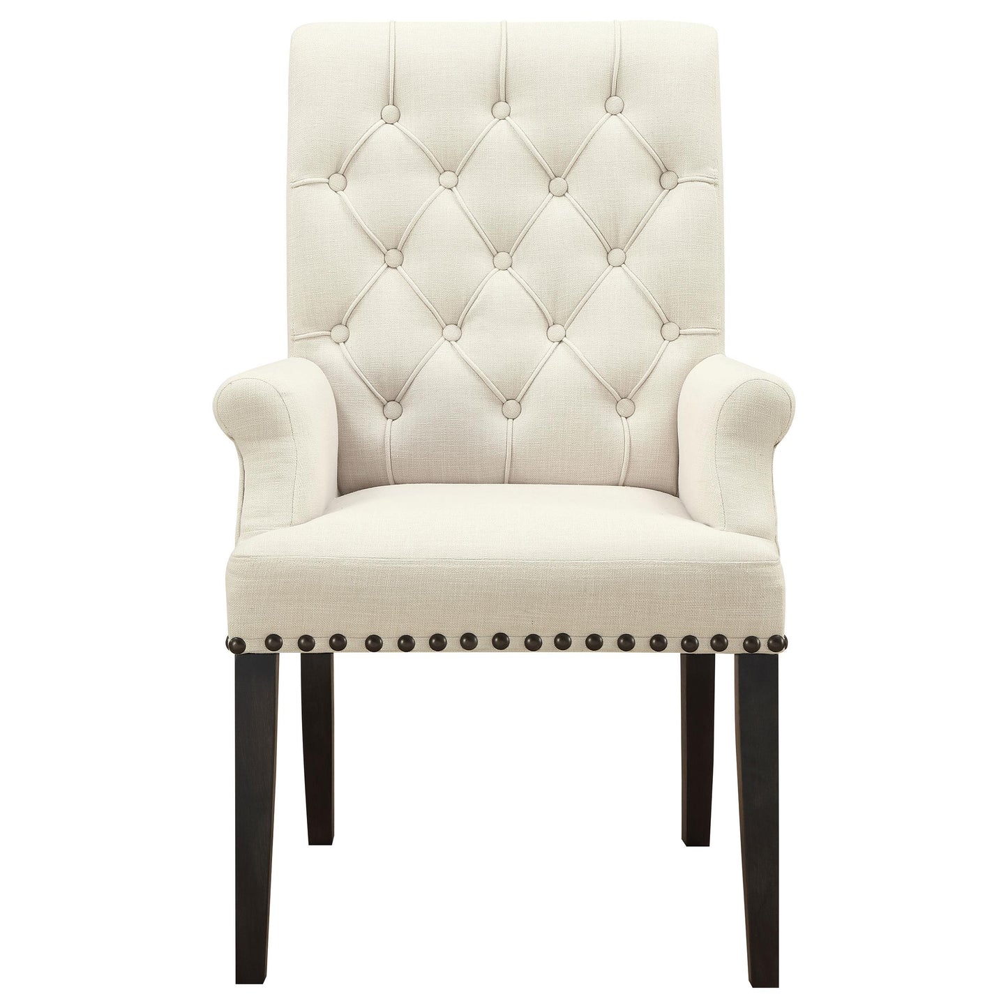 Coaster Furniture Alana 107283 Fabric Upholstered Dining Arm Chair - Beige IMAGE 2