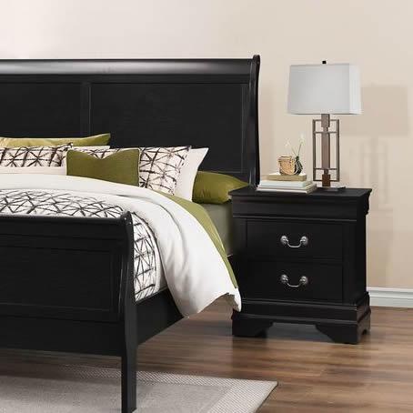 Generation Trade Louis Philippe 119297 Nightstand - Black IMAGE 1