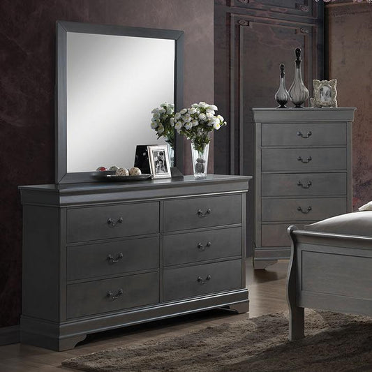 Furniture of America Louis Philippe III 6-Drawer Dresser CM7866GY-D IMAGE 1
