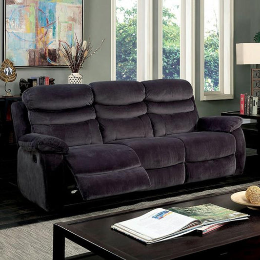 Furniture of America Leigh Manual Reclining Fabric Sofa CM6238-SF IMAGE 1