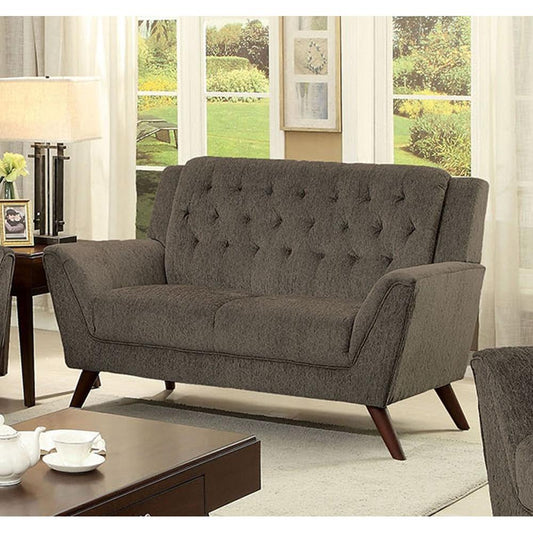 Furniture of America Leia II Stationary Fabric Loveseat CM6135-LV IMAGE 1