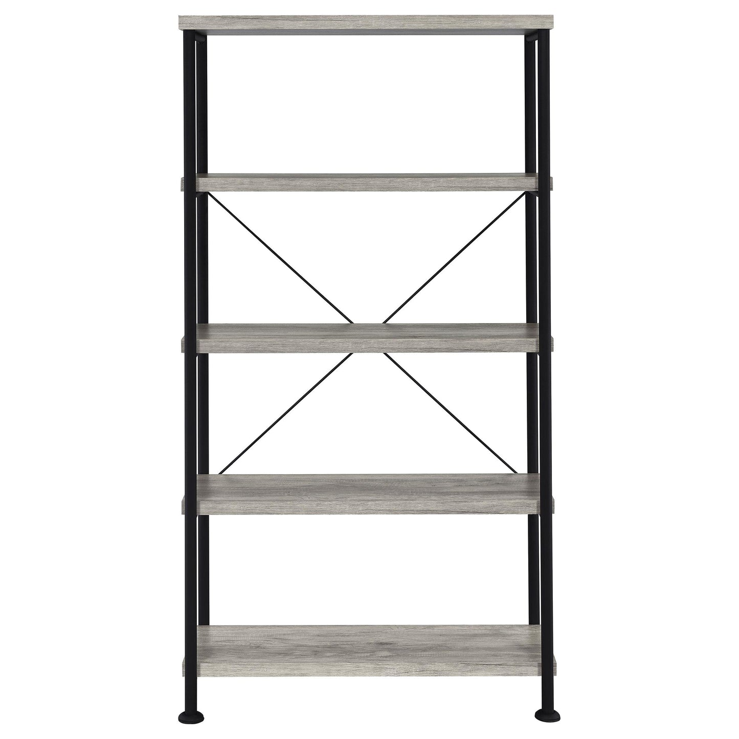 Coaster Furniture Analiese 801546 63-inch 4-shelf Bookshelf - Grey Driftwood IMAGE 2