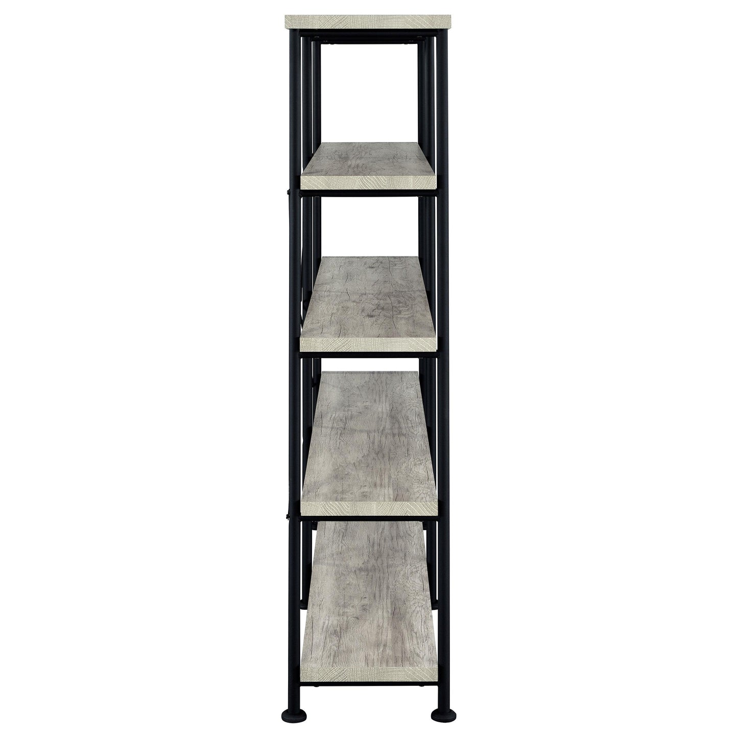 Coaster Furniture Analiese 801544 63-inch 4-shelf Double Bookshelf - Grey Driftwood IMAGE 6