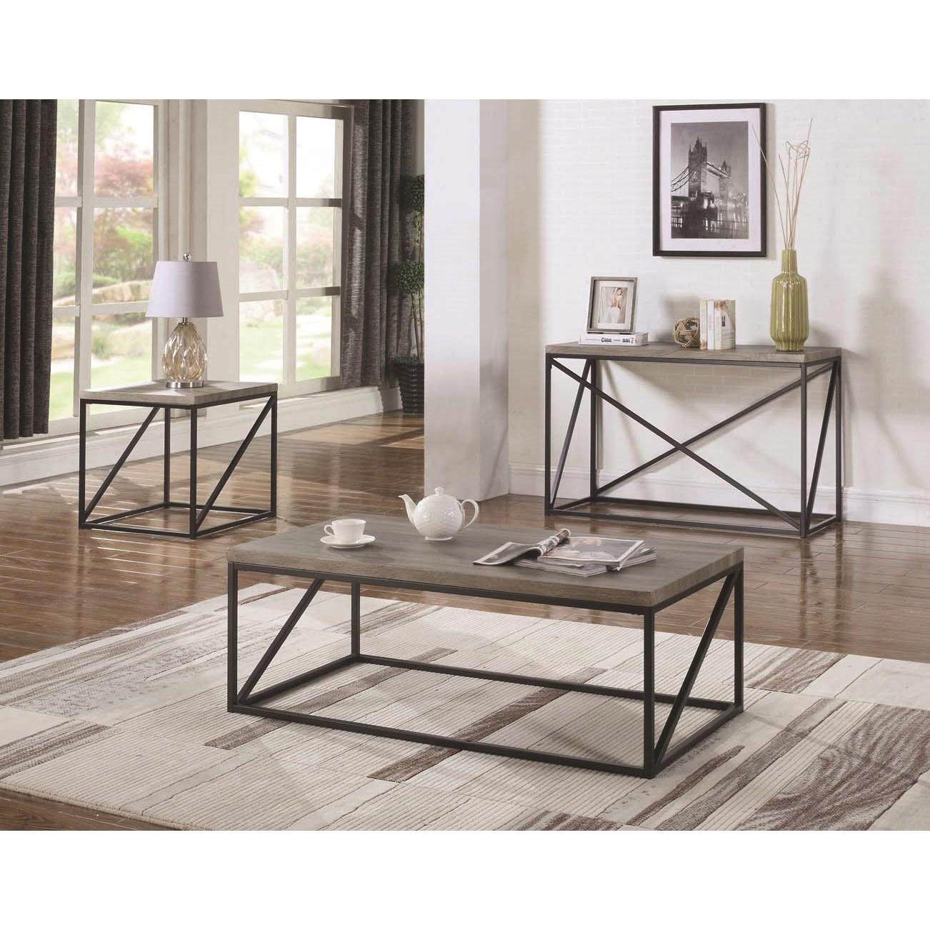 Coaster Furniture Birdie 705619 Rectangular Entryway Console Table - Sonoma Grey IMAGE 2