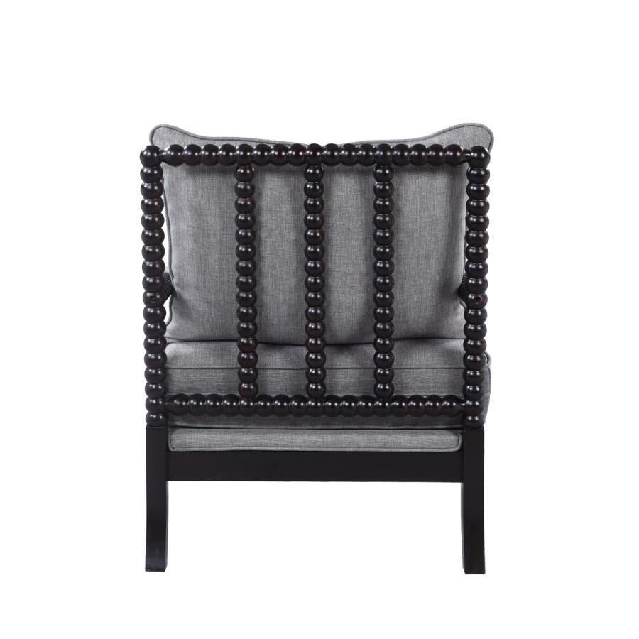 Coaster Furniture Blanchett 903824 Upholstered Bobbin Accent Chair - Grey and Black IMAGE 4