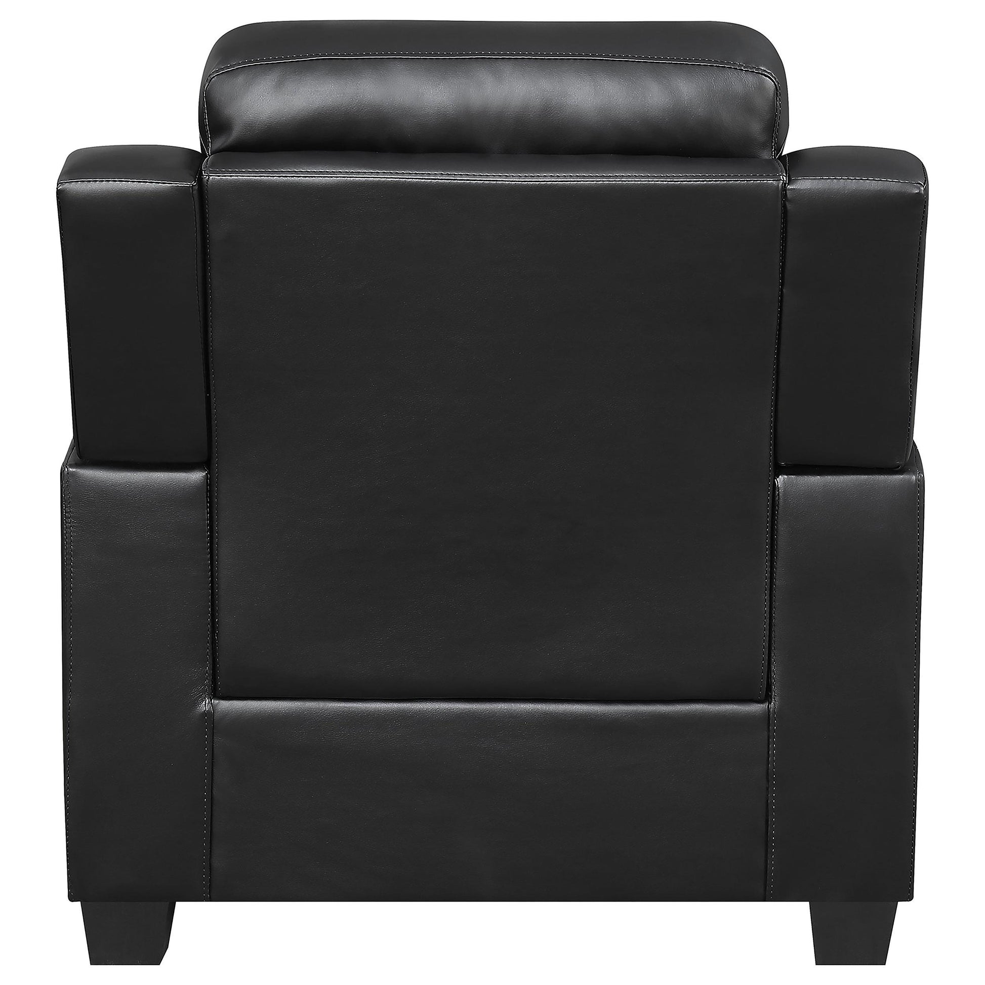 Coaster Furniture Finley 506553 Upholstered Padded Arm Tufted Accent Chair - Black IMAGE 5