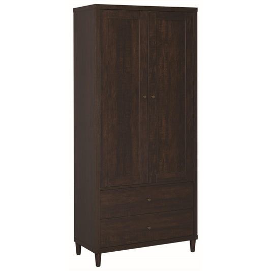 Coaster Furniture Wadeline 950724 2-door Tall Accent Storage Cabinet - Rustic Tobacco IMAGE 1