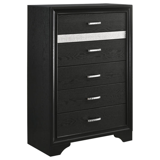 Coaster Furniture Miranda 206365 5-Drawer Bedroom Chest - Black IMAGE 1