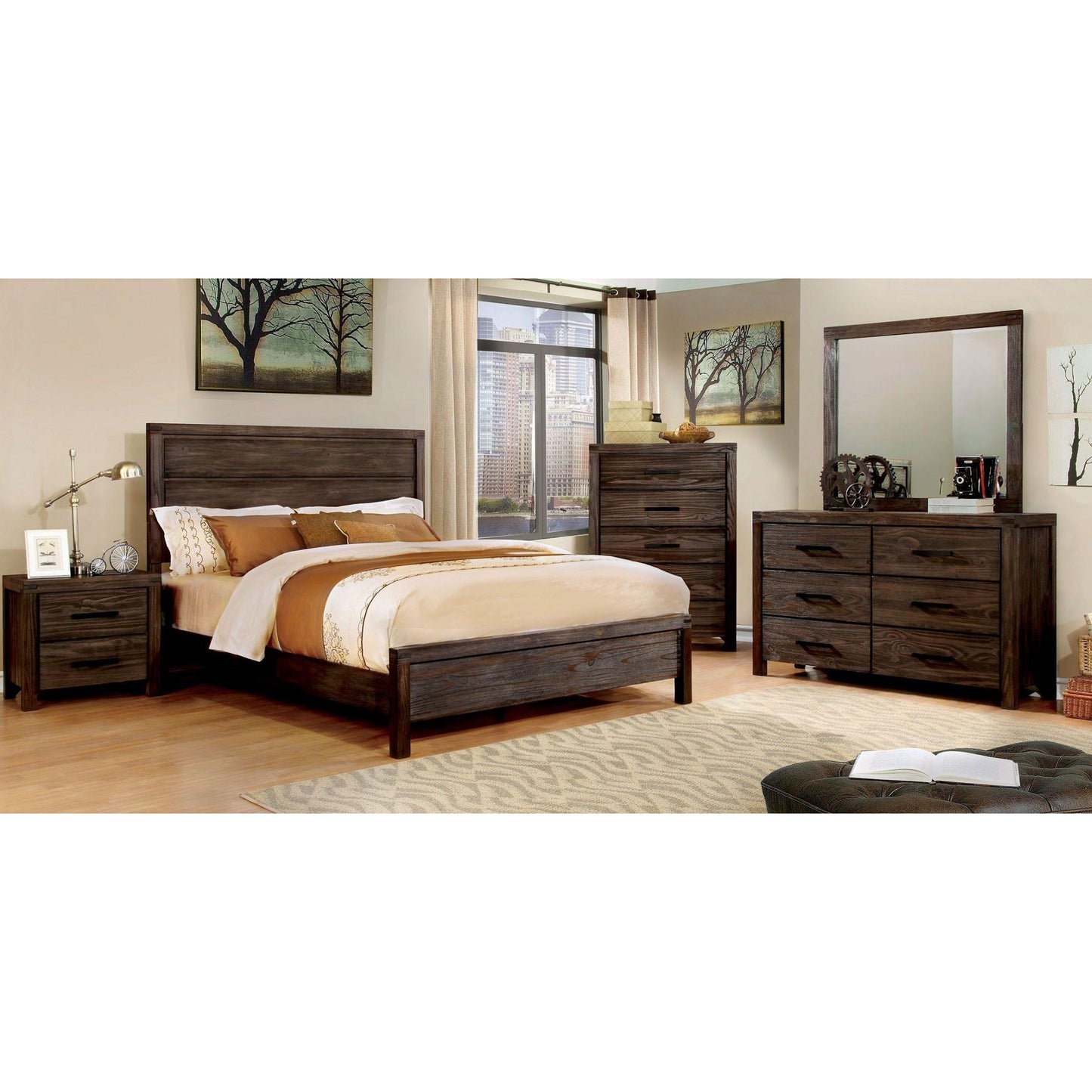 Furniture of America Rexburg California King Panel Bed CM7382CK-BED IMAGE 4
