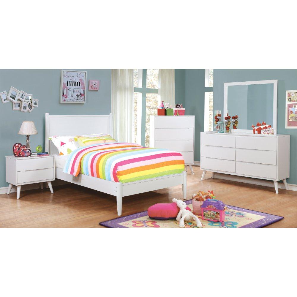Furniture of America Lennart CM7386WH-T Twin Bed IMAGE 2