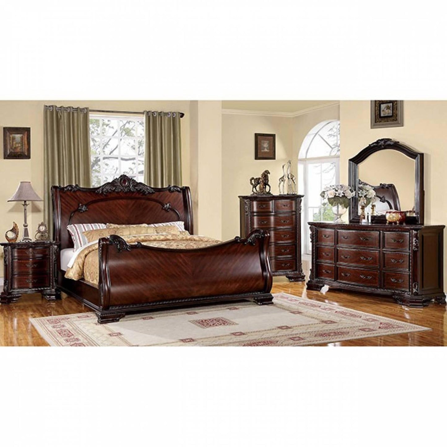 Furniture of America Bellefonte Queen Sleigh Bed CM7277Q-BED IMAGE 2