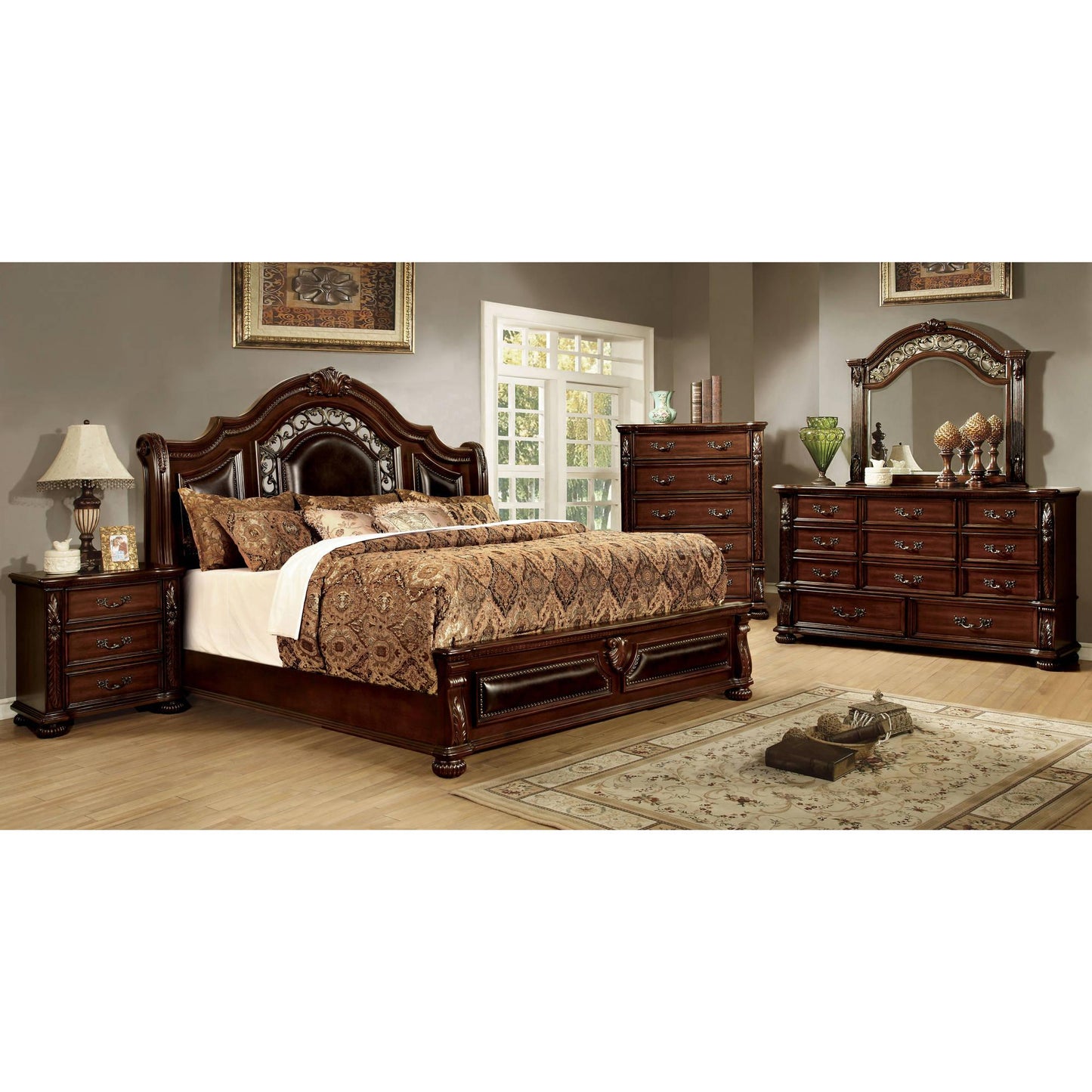 Furniture of America Flandreau Queen Upholstered Bed CM7588Q-BED IMAGE 5