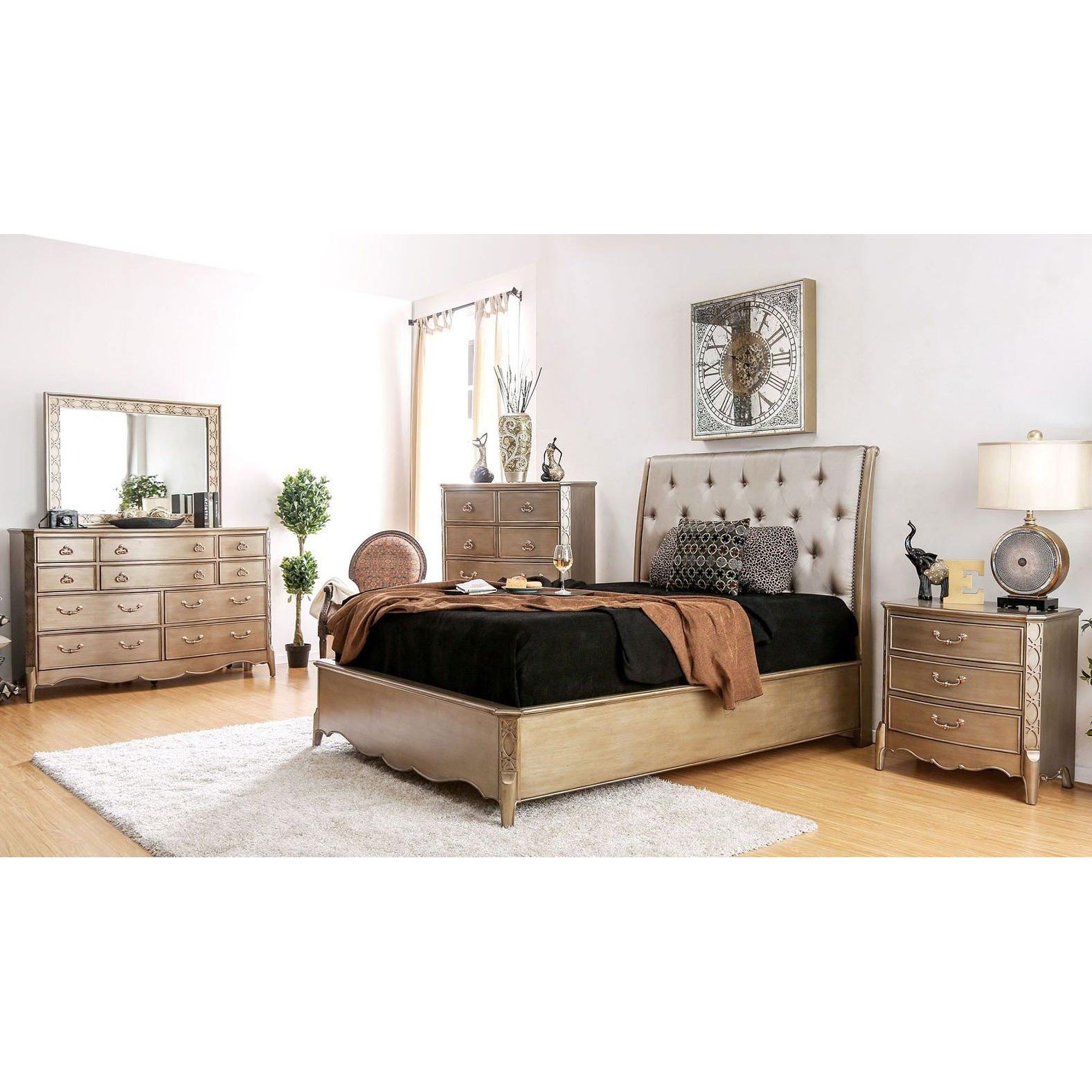 Furniture of America Celine King Upholstered Panel Bed CM7432EK-BED IMAGE 3