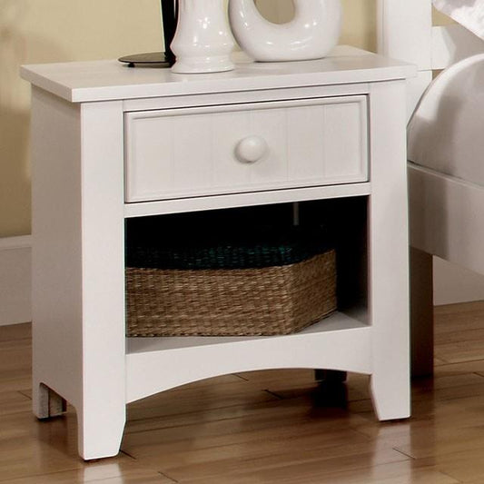 Furniture of America Omnus 1-Drawer Kids Nightstand CM7905WH-N IMAGE 1