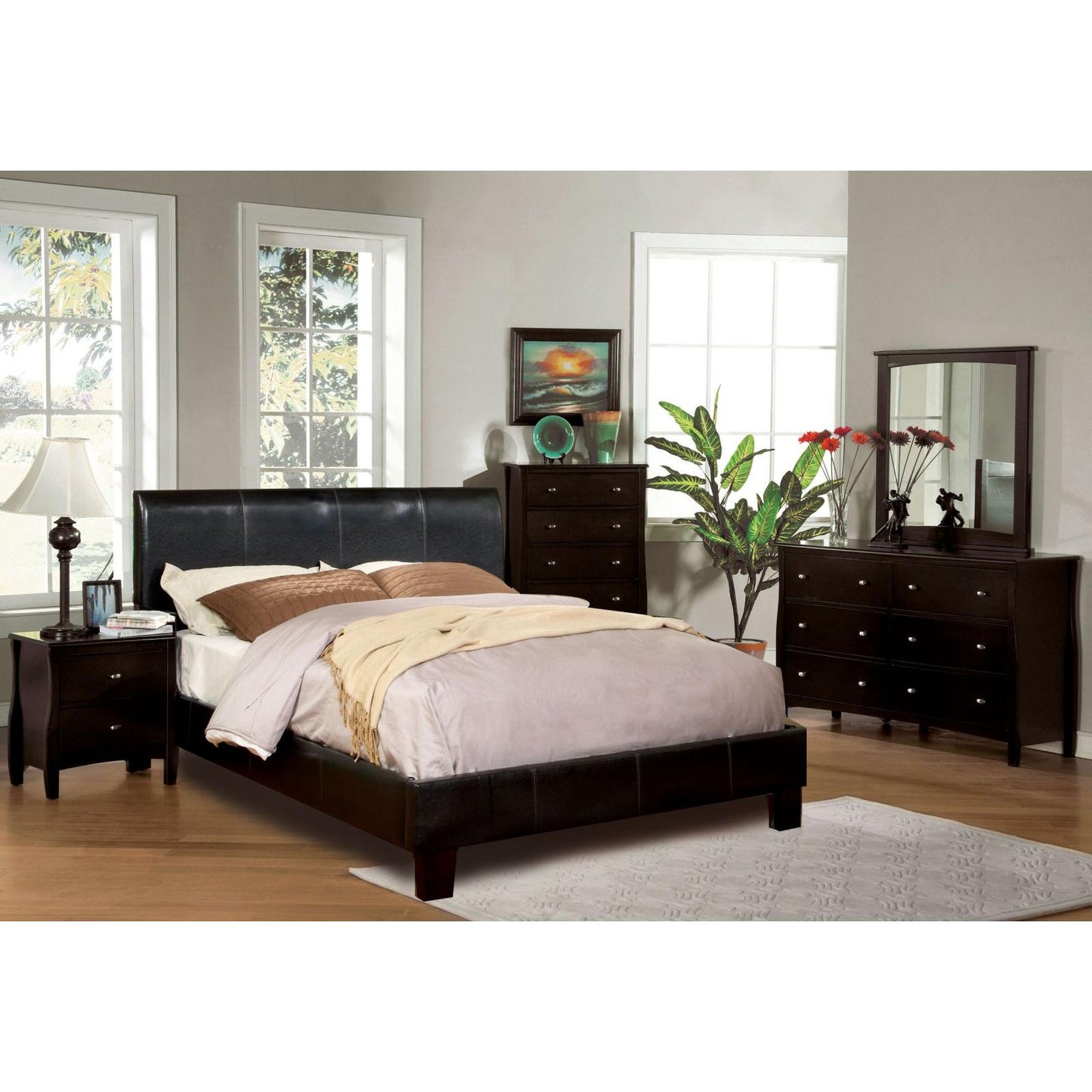 Furniture of America Villa Park Full Upholstered Panel Bed CM7007F-BED IMAGE 3