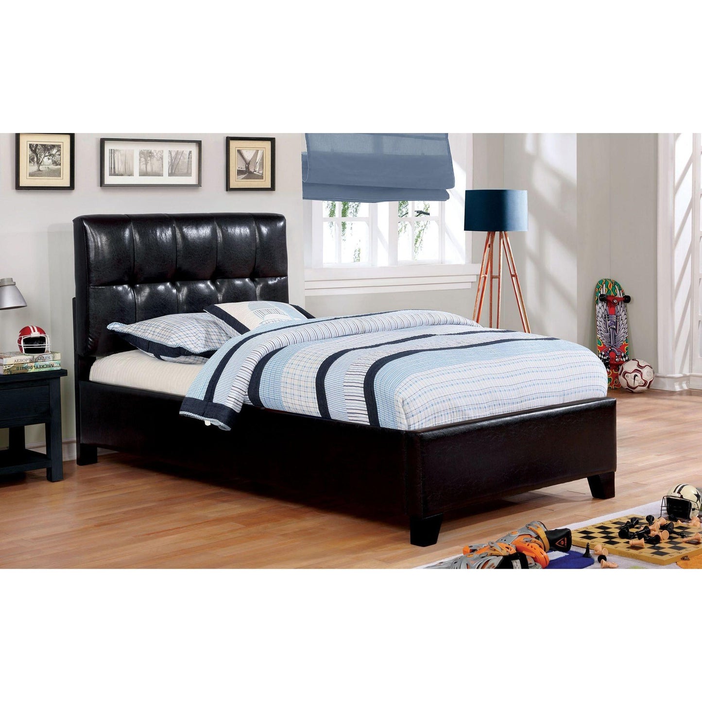 Furniture of America Cressida Twin Upholstered Panel Bed CM7725BK-T-BED IMAGE 5
