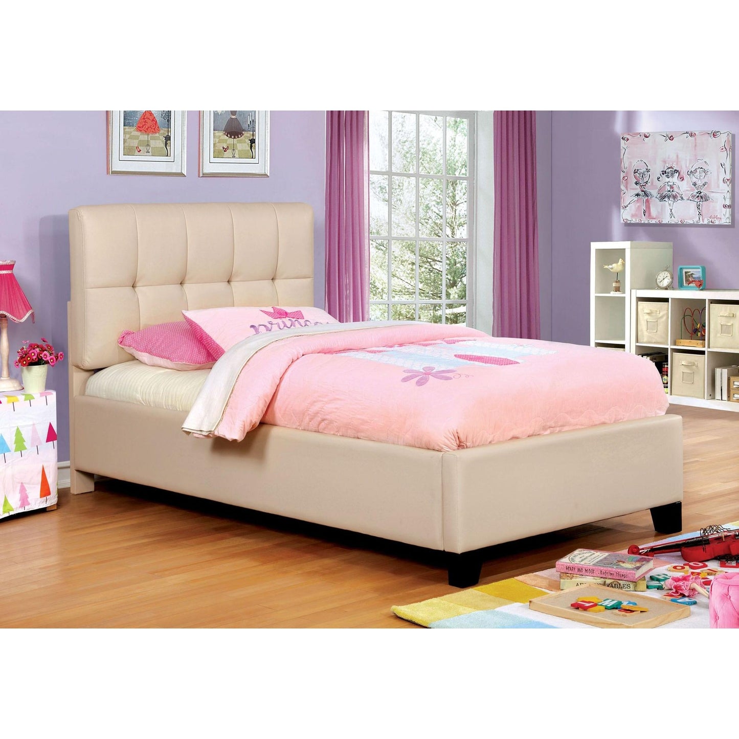 Furniture of America Cressida Twin Upholstered Panel Bed CM7725BG-T-BED IMAGE 5