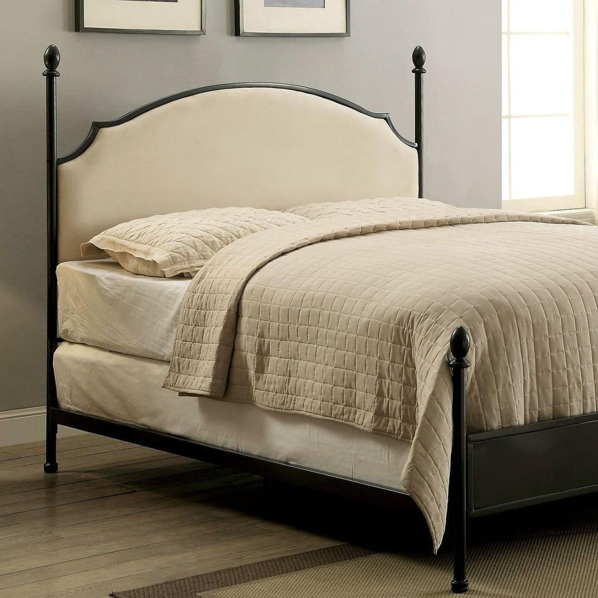 Furniture of America Sinead Twin Upholstered Poster Bed CM7420T IMAGE 3