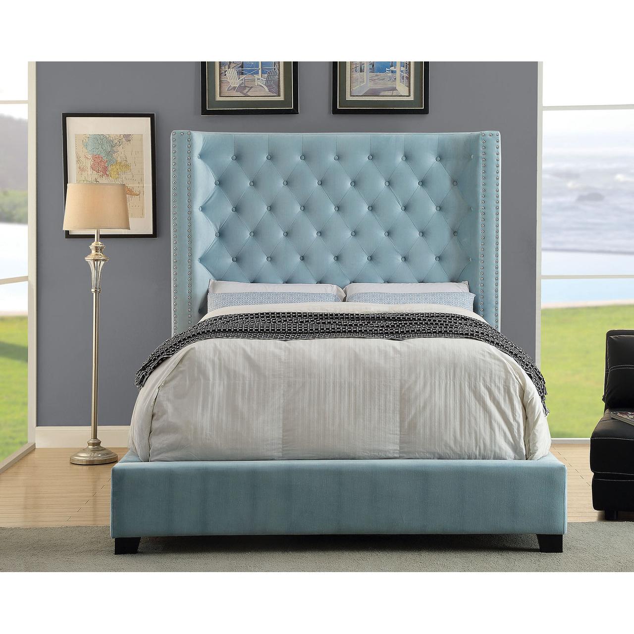 Furniture of America Mirabelle King Upholstered Panel Bed CM7679BL-EK IMAGE 5