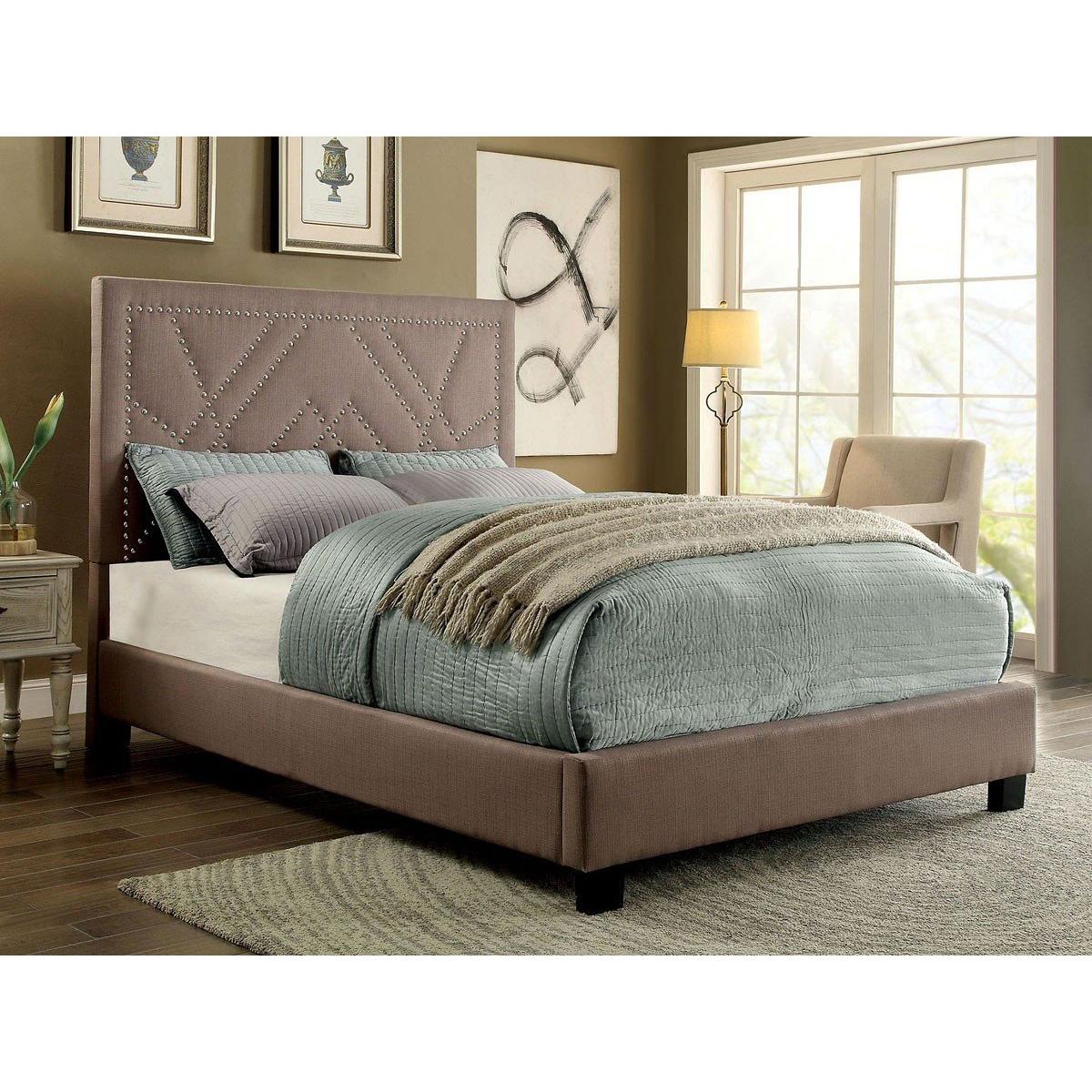 Furniture of America Marianne Queen Upholstered Panel Bed CM7433BR-Q-BED IMAGE 4