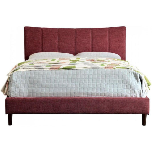 Furniture of America Ennis Twin Upholstered Panel Bed CM7678RD-T-BED IMAGE 1
