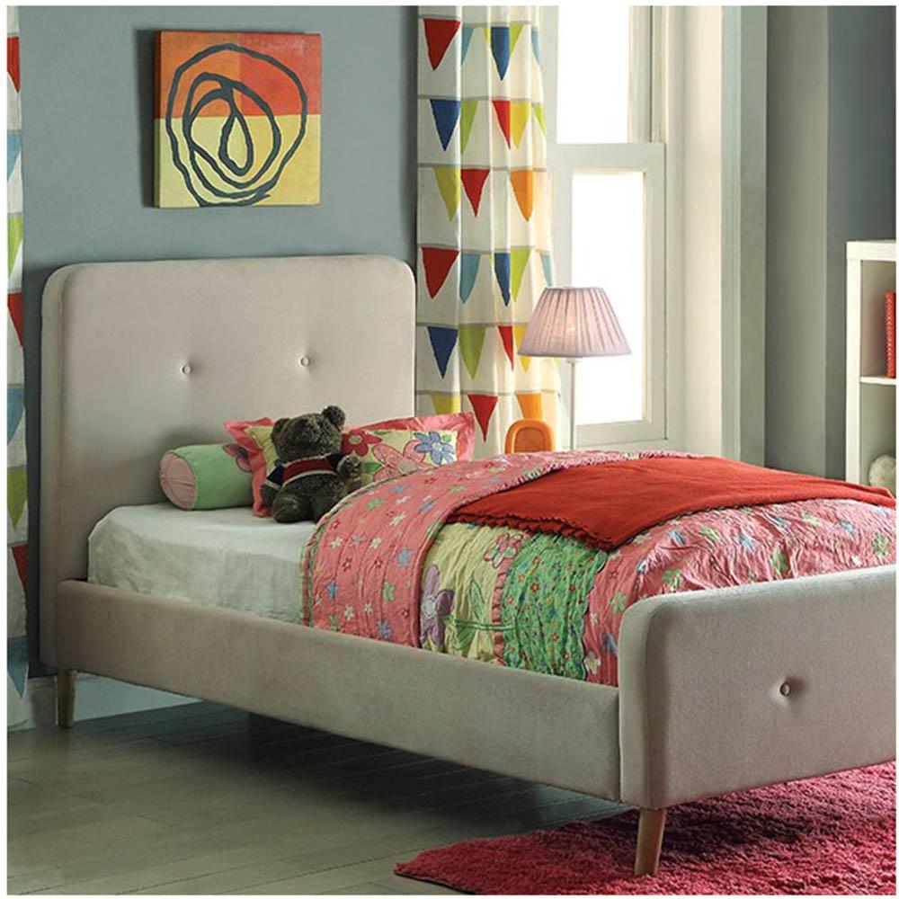 Furniture of America Barney Twin Upholstered Panel Bed CM7272BG-T-BED IMAGE 3