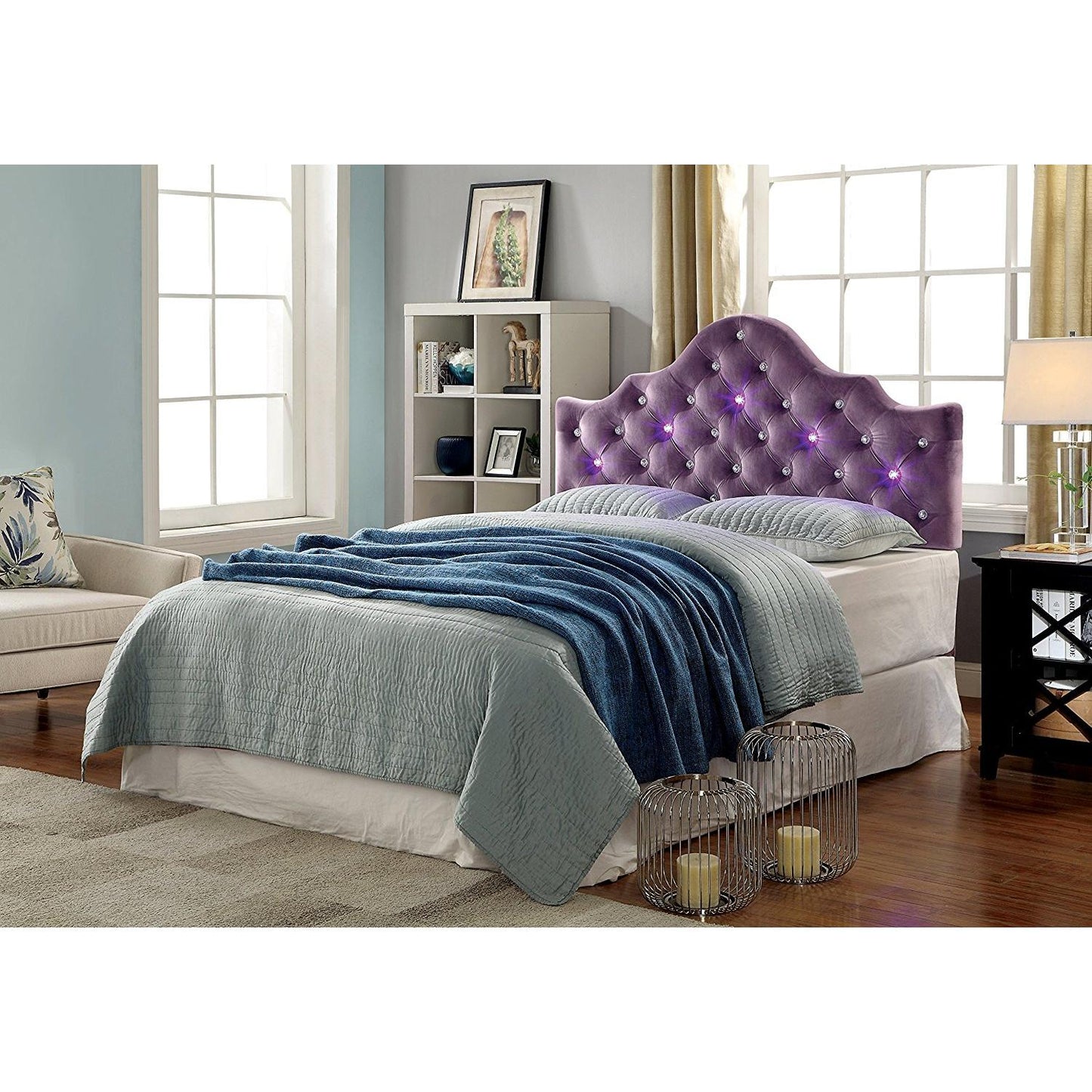 Furniture of America Bed Components Headboard CM7404PR-HB-K IMAGE 5