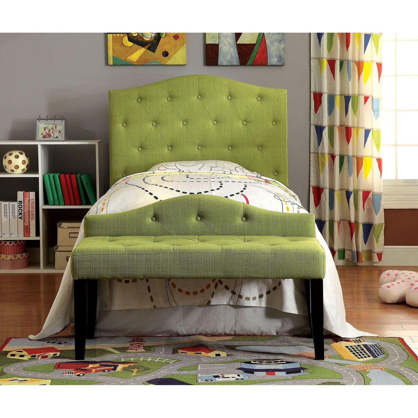 Furniture of America Alipaz Bench CM-BN6796GR-S IMAGE 3