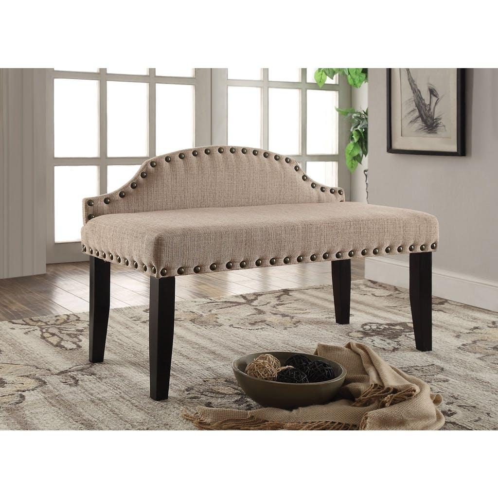 Furniture of America Hasselt Bench CM-BN6880BG-S IMAGE 2