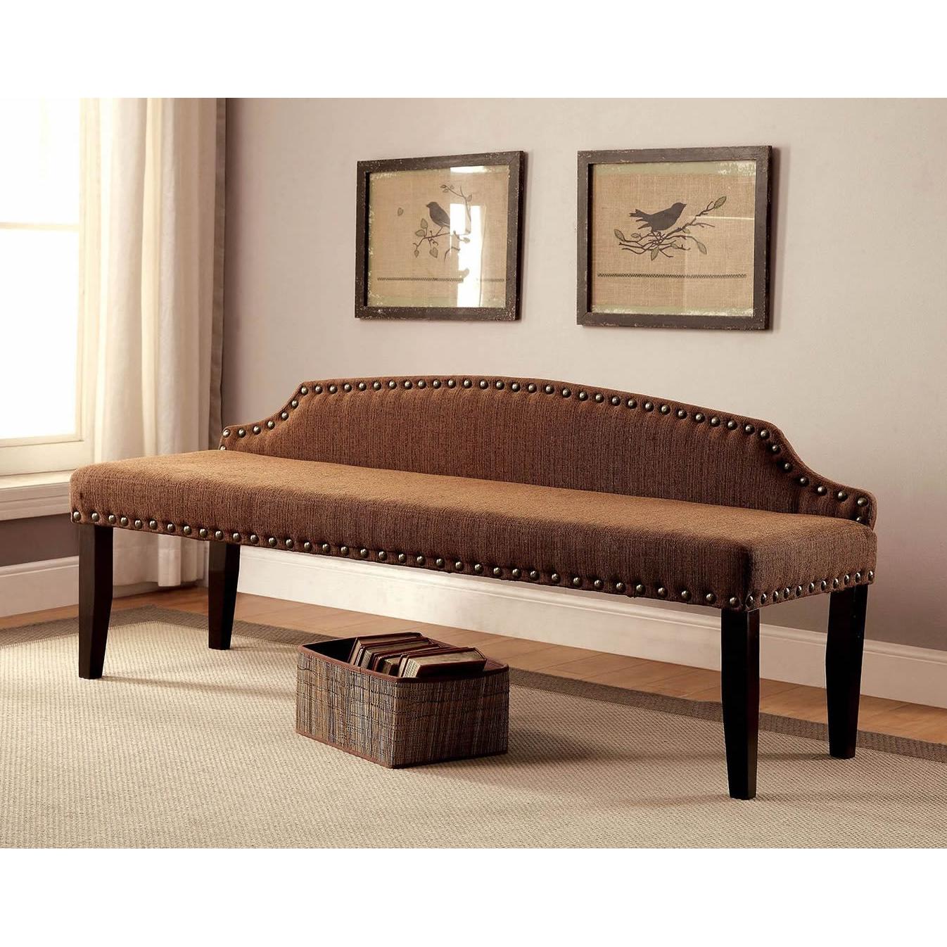 Furniture of America Hasselt Bench CM-BN6880BR-L IMAGE 2